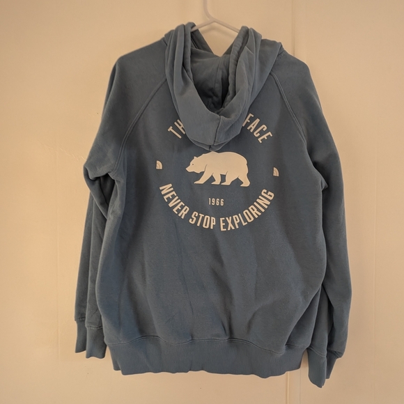 The North Face Blue Hoodie Sweatshirt Relaxed Fit - Picture 4 of 6